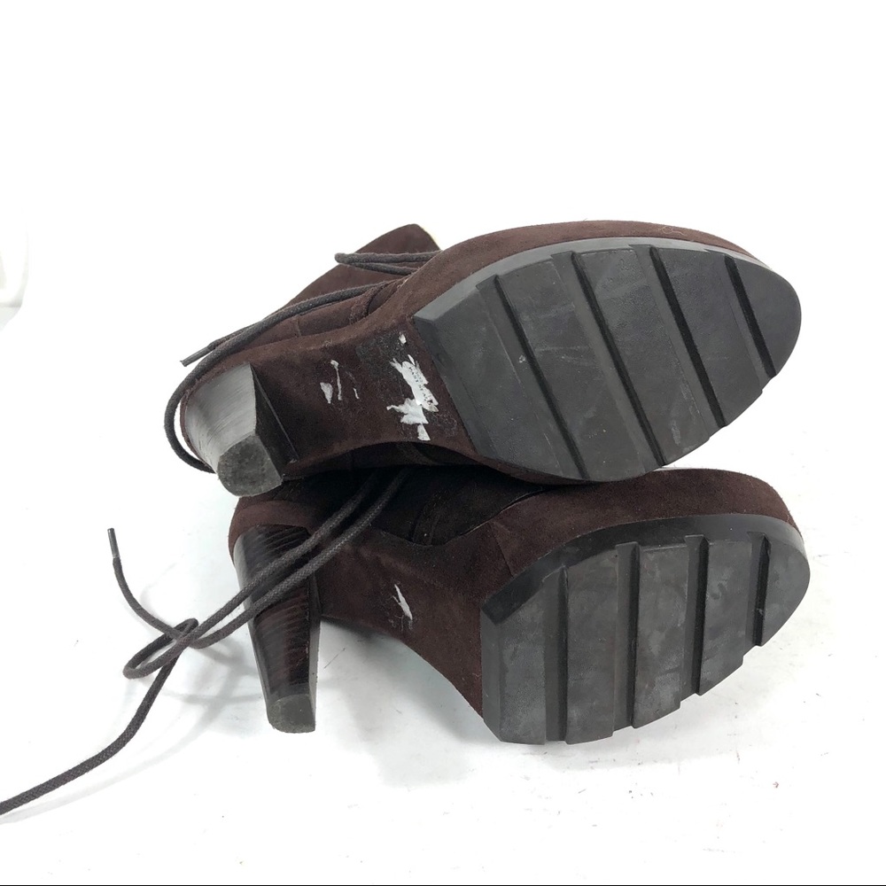 Coach Sydney Shearling Heel Platform Boots Booties - Picture 8 of 8